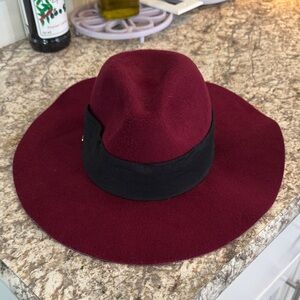 Abercrombie & Fitch Burgundy and Black Hat
